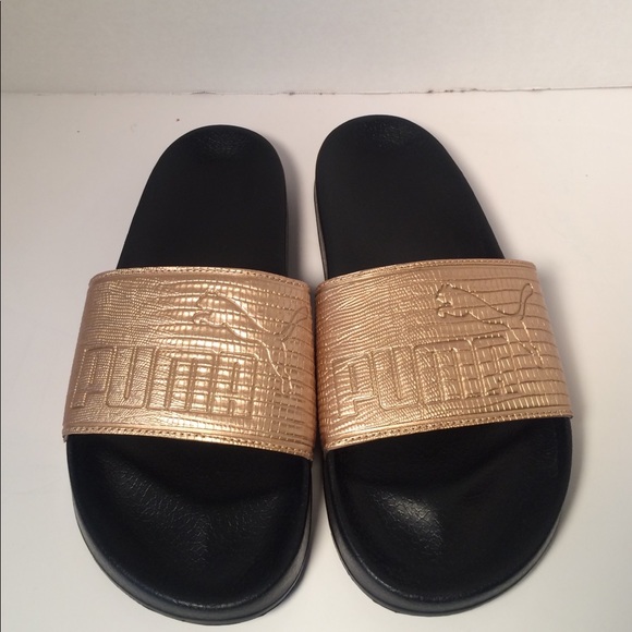 gold puma slides